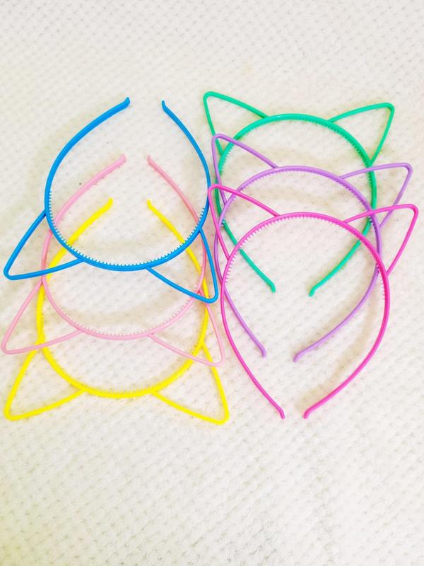 Colorful Cute Cat Ear Design Luminous Hair Hoop, Glow in The Dark Hair Hoop, Fashion Hair Accessories for Women & Girls