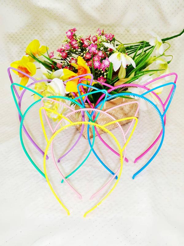 Colorful Cute Cat Ear Design Luminous Hair Hoop, Glow in The Dark Hair Hoop, Fashion Hair Accessories for Women & Girls