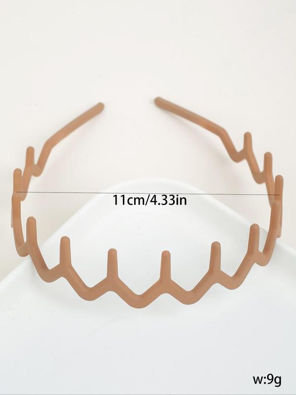 Solid Color Wave Design Hair Hoop Set, Casual Versatile Hair Accessories for Women & Girls, Minimalist Headwear Suitable for Thick Hair