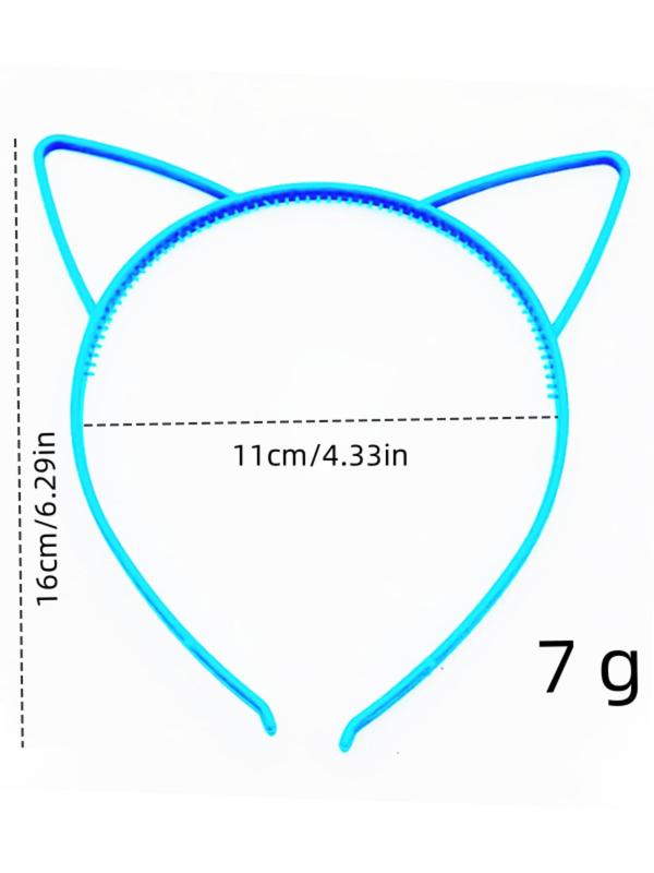 Colorful Cute Cat Ear Design Luminous Hair Hoop, Glow in The Dark Hair Hoop, Fashion Hair Accessories for Women & Girls