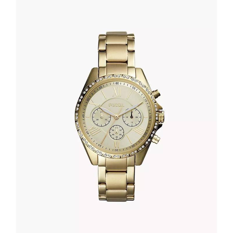 Fossil Women's Modern Courier Chronograph, Gold-Tone Stainless Steel Watch