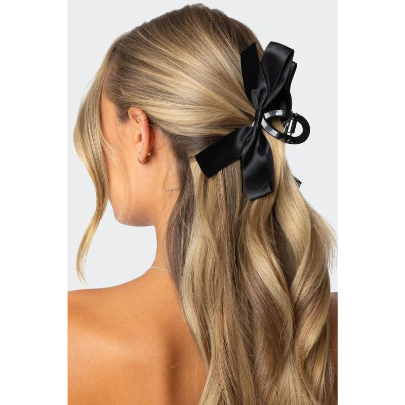 Satin Bow Hair Clip