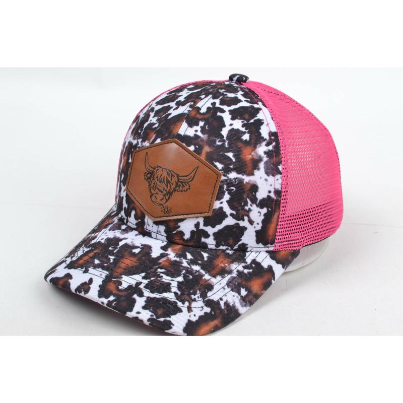 Black and Brown Highland Cow Trucker Hat