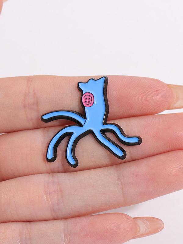 Cute Octopus Design Pins Brooch, Cartoon Animal Design Brooch, Fashion Clothes Accessories for Women & Men