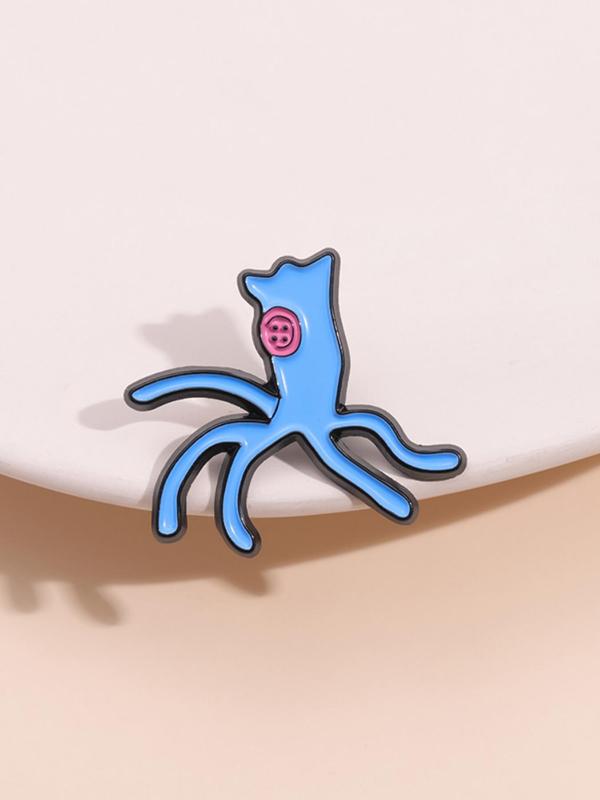 Cute Octopus Design Pins Brooch, Cartoon Animal Design Brooch, Fashion Clothes Accessories for Women & Men