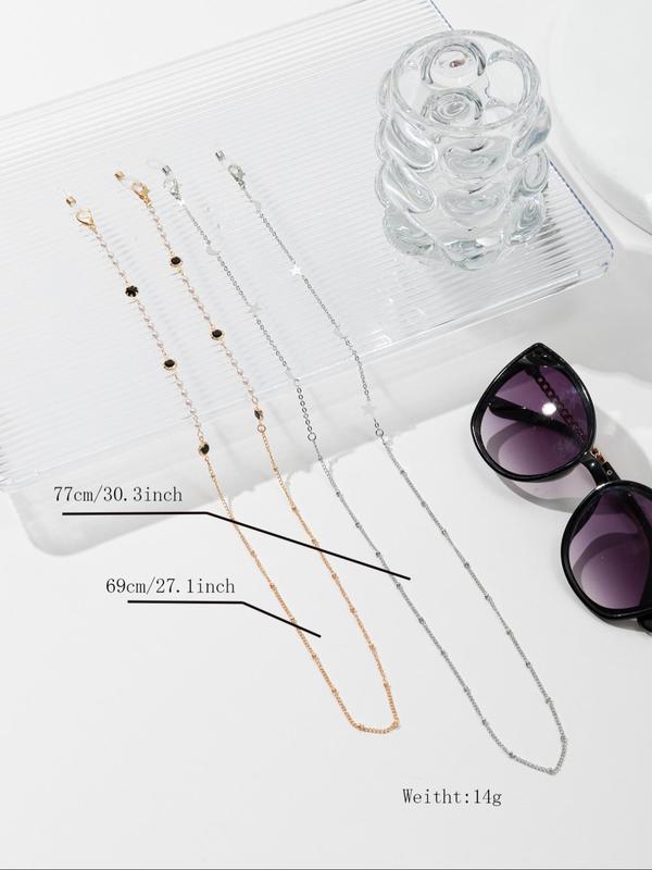 Unisex Fashion Chain Decor Eyeglasses Holder, Fashion Glasses Accessories for Daily Glasses Decor, Trendy All-match & Exquisite Glasses Accessories As Gift