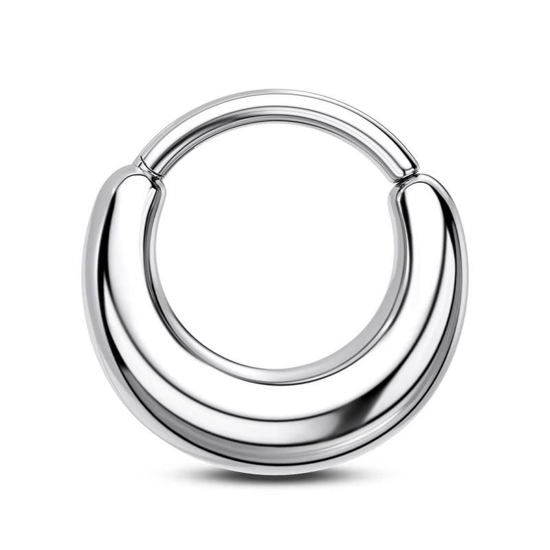 Oufer Paula's Design Silver Aura Titanium False Stretched Thick Septum Ring Christmas Gift