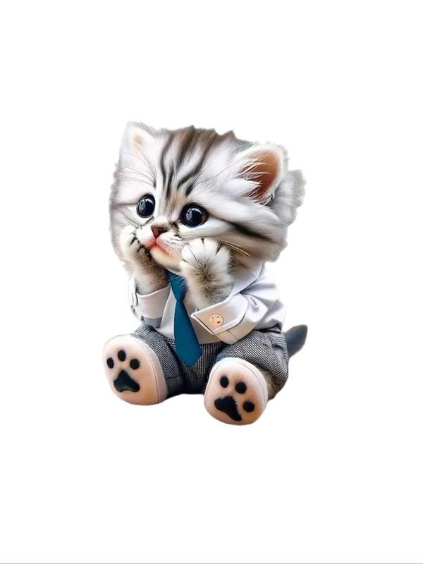 Cute Cartoon Cat Design Hanging Ornament, Car Acryl Keychain Pendant, Fashion Car Bag Keychain Charm Accessories for Men & Women