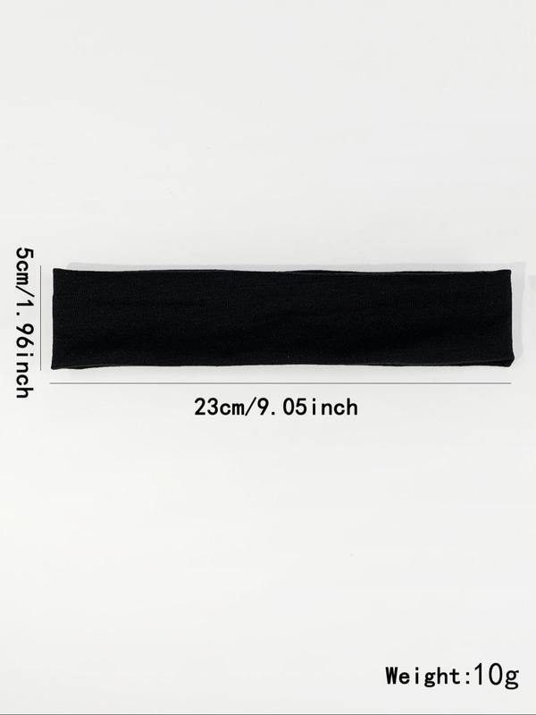 Solid Color Sporty Hair Band (8pcs), Elastic Hair Band for Women & Girls, Fashion Hair Accessories for Gym & Workout