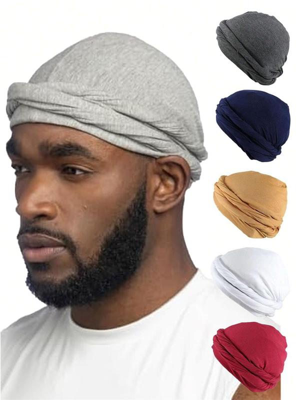 Solid Color Double-layer Twist Design Turban Hat, Casual Comfortable Breathable Hat for Men & Women, Fashion Soft Accessories for Daily Wear