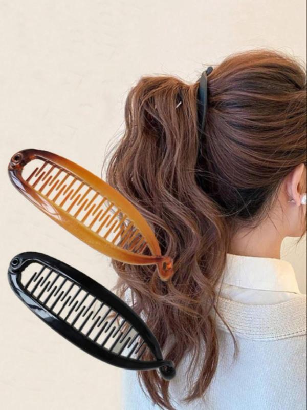 Mixed Color Hair Claw, Hair Twisting Claw, 2024 New Style Casual Simple Hair Accessories for Women & Girls, Minimalist Headwear Suitable for Thick Hair