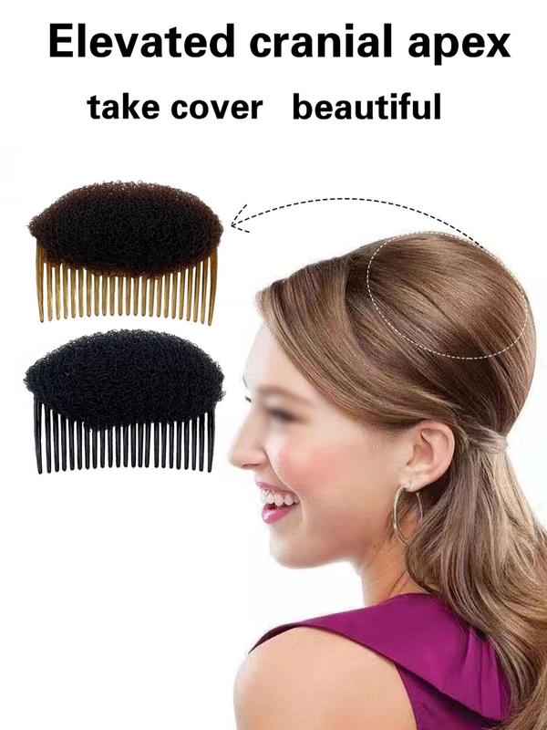 2pcs Minimalist Bump Up Hair Cushion Pads, Inserted Hair Comb Clips, Fashion Hair Salon Tools for Women, Fashion Hair Styler Tool