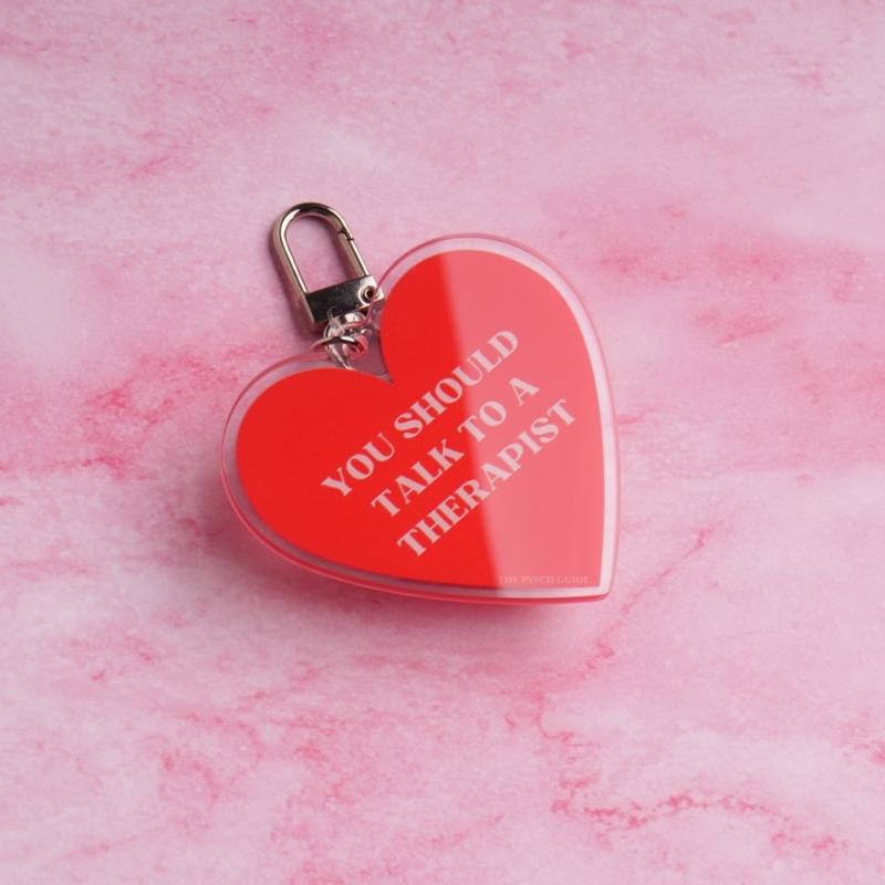 You Should Talk To A Therapist Keychain by The Psych Guide - Mental Health Awareness Keychain