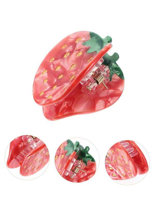 Women's Cute Strawberry Shaped Hair Claw,  Trendy Novelty Hair Claw, Chic All-match Hair Accessories for Daily Hairstyle Decor