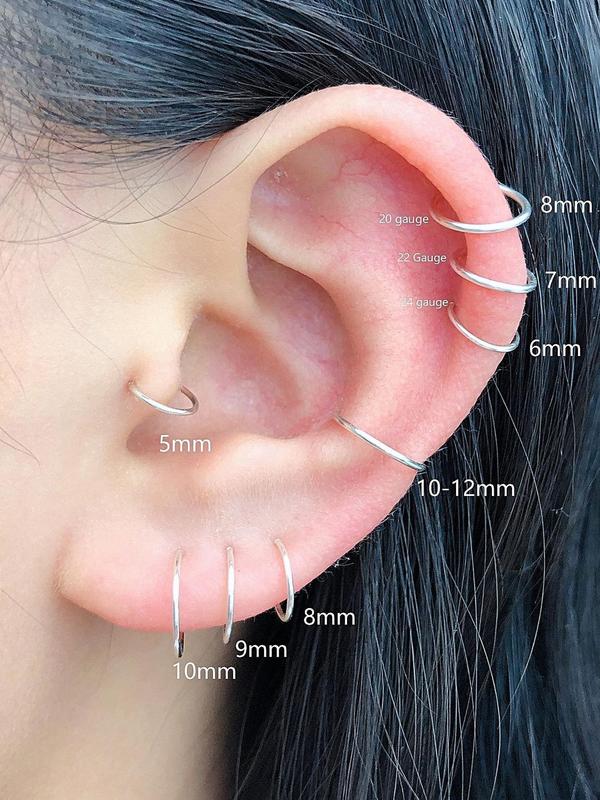 Women's Cute Trendy Hoop Earrings, Simple Style Plain Color Luxury Earrings for Clothing Decor, Trendy All-match & Exquisite Piercing Jewelry for Gift for Fall 2024