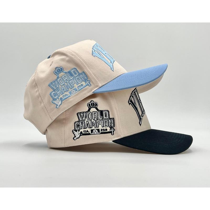 ‘YHWH’ Structured SnapBack - Cream Baby Blue