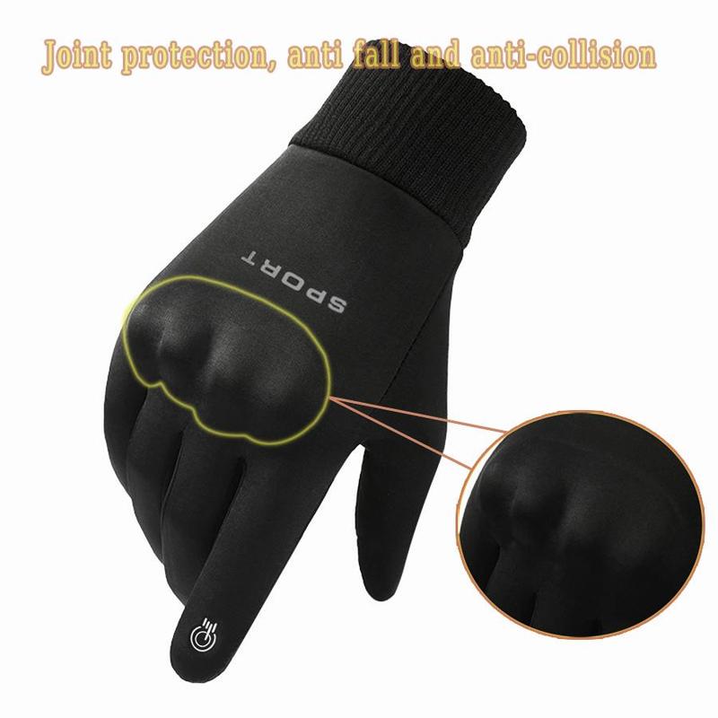 Winter Thermal Gloves, 1 Pair Touch Screen Water Resistant Windproof Anti Slip Heated Glove, Hands Warm for Hiking Driving Running Bike Cycling