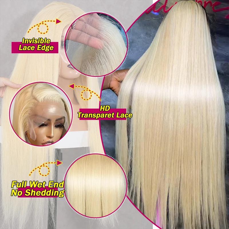 CheetahBeauty 613 Blonde Straight 13x6 Lace Frontal Human Hair Wigs For Women Transparent Lace Blonde Wig