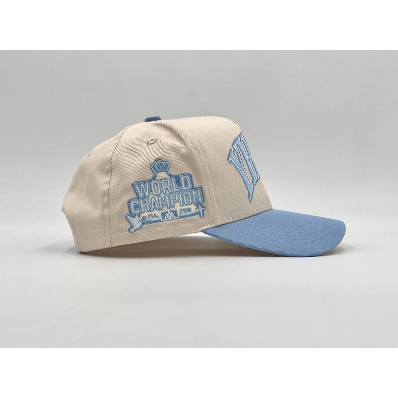 ‘YHWH’ Structured SnapBack - Cream Baby Blue