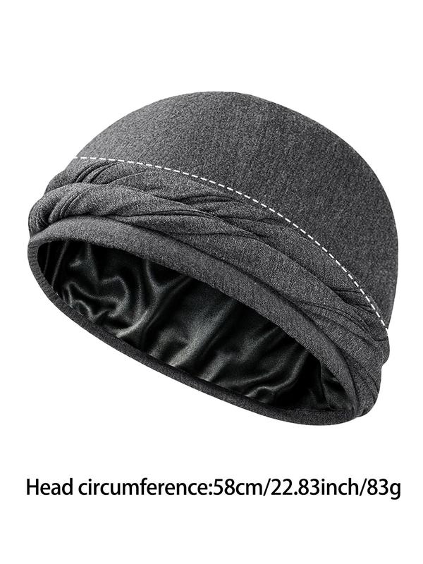 Solid Color Double-layer Twist Design Turban Hat, Casual Comfortable Breathable Hat for Men & Women, Fashion Soft Accessories for Daily Wear