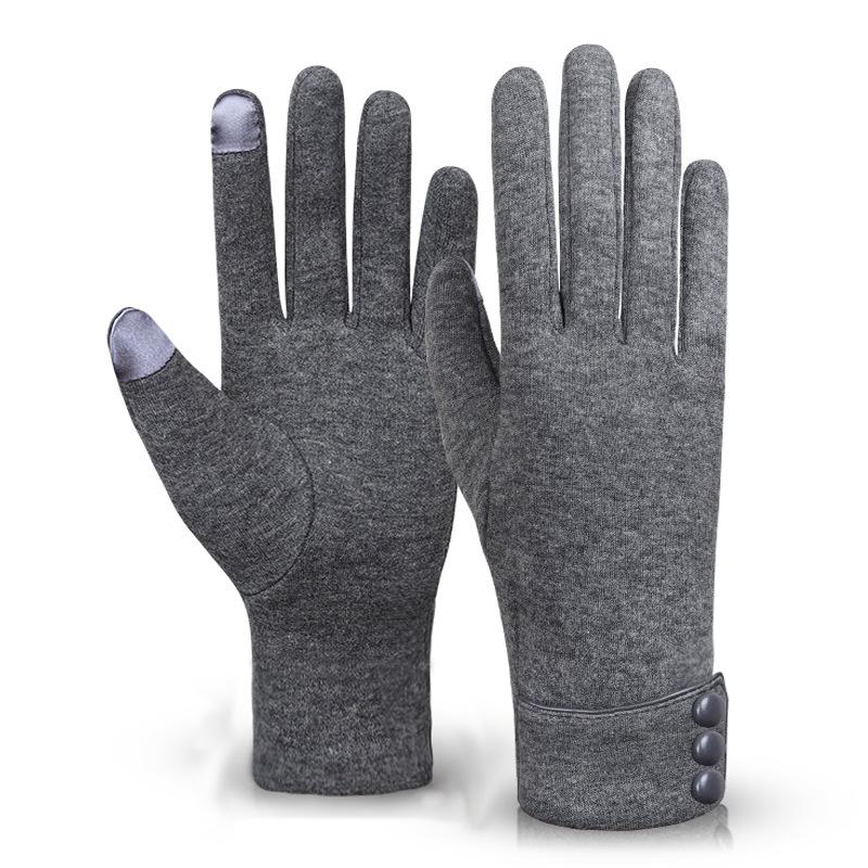 Womens Winter Warm Soft Cashmere Touch Screen Fleece Windproof Driving Gloves