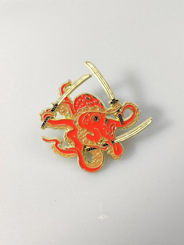 Cute Octopus Design Brooch, Fashionable Animal Themed Alloy Badge for Women & Men, Enamel Pin Suitable for Backpacks, Jeans, Scarves, Hats Decoration