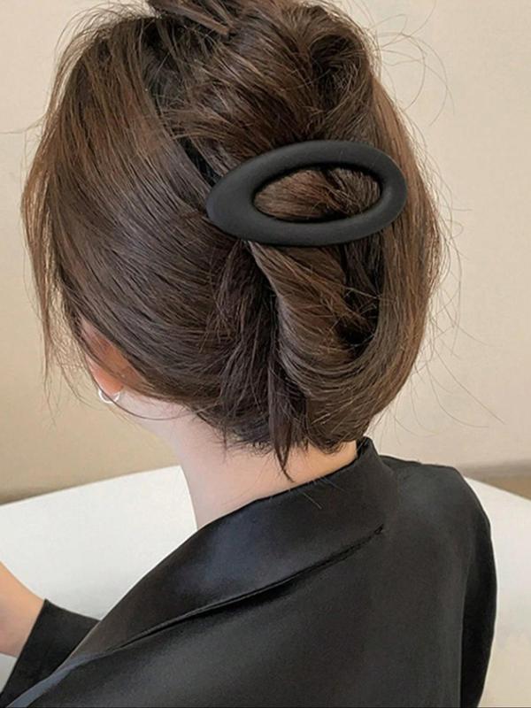 Minimalist Oval Hollow Out Design Hair Clips, Elegant Hair Accessories for Women & Girls, Minimalist Headwear Suitable for Daily and Party Use