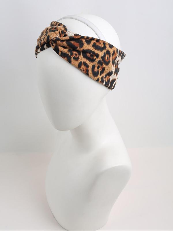 Vintage Leopard Pattern Hair Band, Soft Hair Band, Casual Versatile Hair Accessories for Women & Girls, Minimalist Headwear Suitable for Daily and Casual Wear