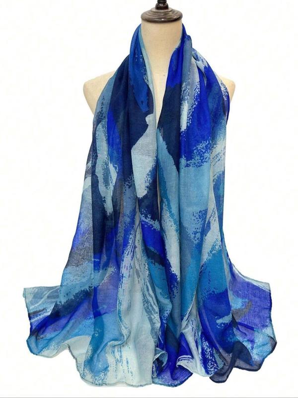 Women's Tie Dye Print Scarf, Boho Style Soft Breathable Shawl for Daily Wear, Fashion Accessories for Women & Girls