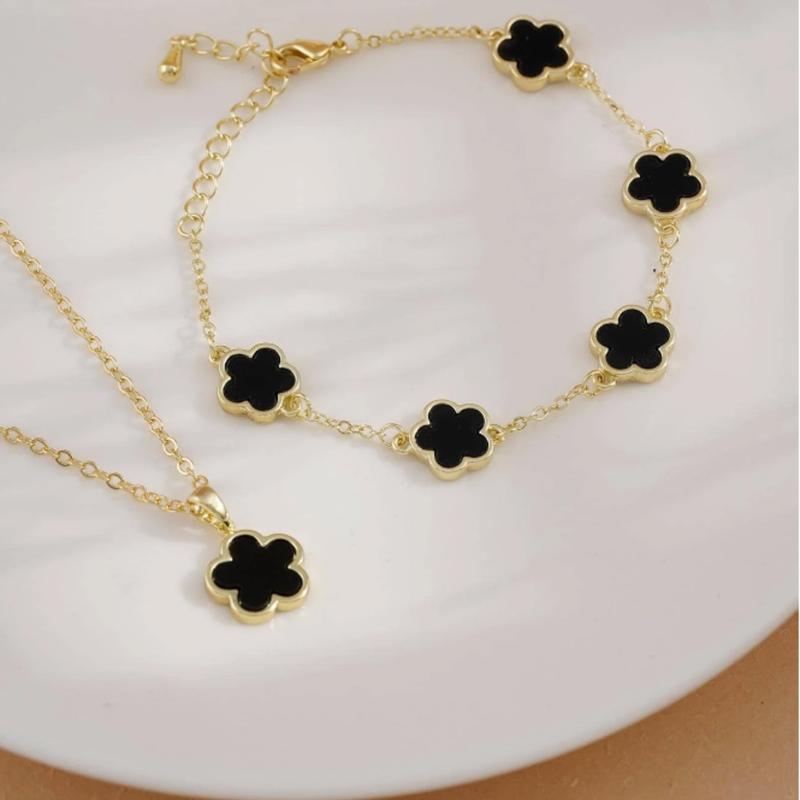 2pcs set Flower Decor Jewelry Set for Women - Perfect Gift