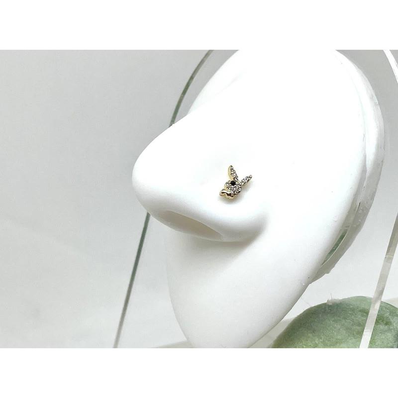 Bunny Nose Ring - CZ Nose Stud