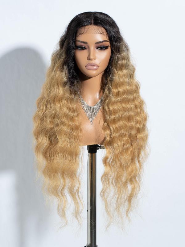 31 Inch Long Curly Wavy Lace Front Synthetic Wigs, Glueless Wigs for Women, Gorgeous Fluffy Wigs without Bangs for Cosplay, Or Costume Party, Striking Natural Fluffy Hai Anime Wigs for Fall Outfits & Fall Freshness Black Girl