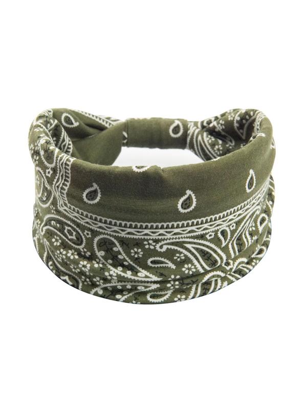 Paisley Print Knot Design Sports Hair Band, Breathable Elastic Hair Band for Women & Girls, Hair Accessories for Gym Workout Running