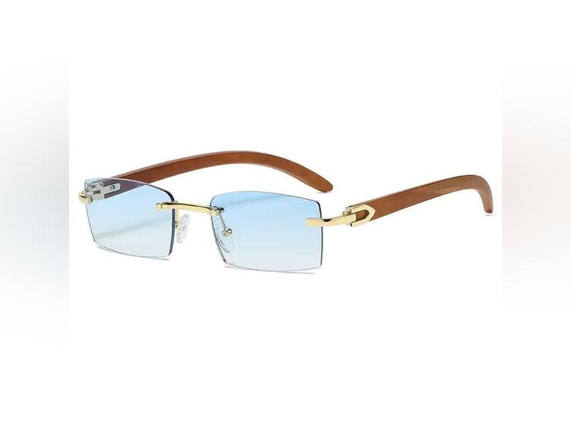 Rectangle Fashion Rimless Sunglasses