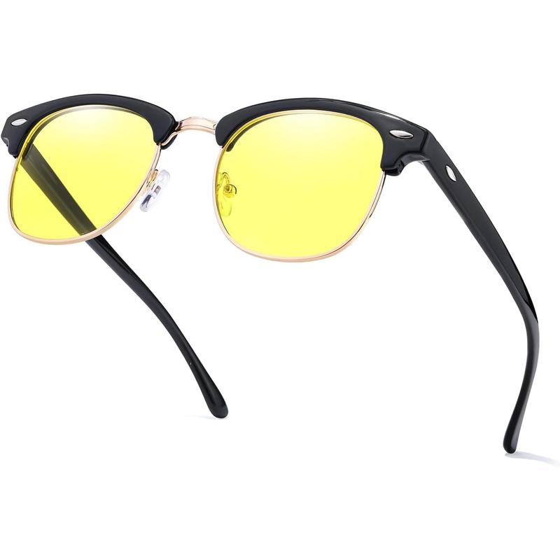 Night Driving Glasses for Men Women Anti Glare Night Vision Glasses with Polarized Yellow Lens for Night