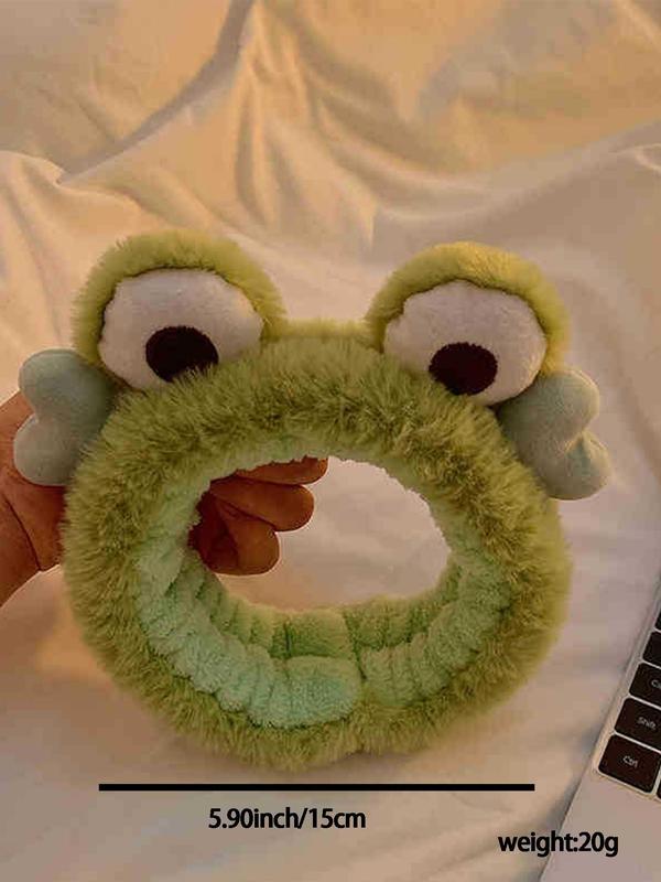 Cute Frog Design Plush Hair Hoop, 2024 New Style Fashionable Hair Accessories for Women & Girls, Lovely Hairwear for Daily Used Hairstyles Ideas