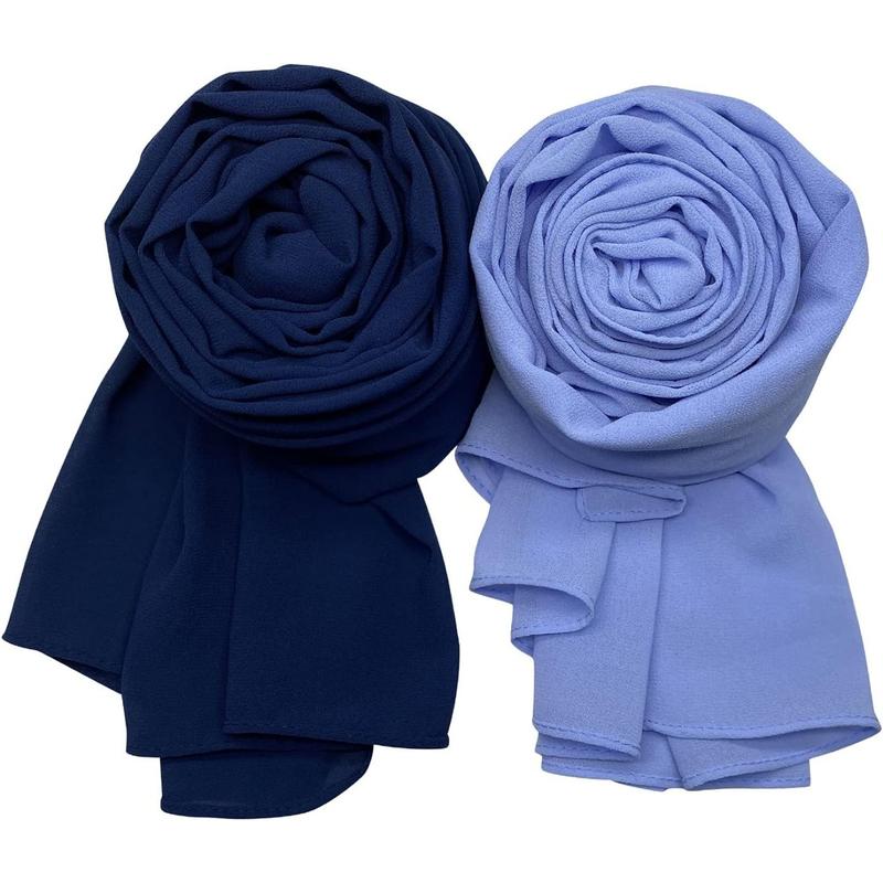 4 Count Women Soft Chiffon Scarves Shawl Long Scarf Wrap Scarves.