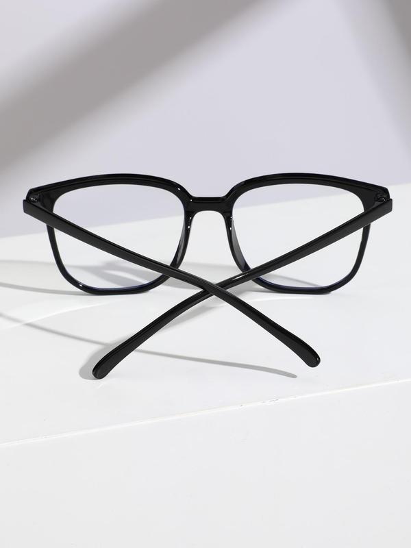 Simple Eyeglasses for Everyday Use (1 Pair), Basic Square Frame Fashion Eyeglasses, Fashion Eyeglasses for Daily Wear, Perfect for Student for Daily Use