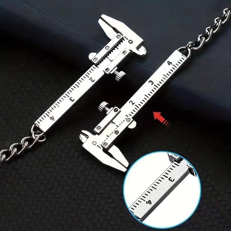 Portable Vernier Caliper Keychain, 0-40mm Precision Measurement Tool, Durable & Stylish Measuring Tool for Education, Engineering, DIY Projects