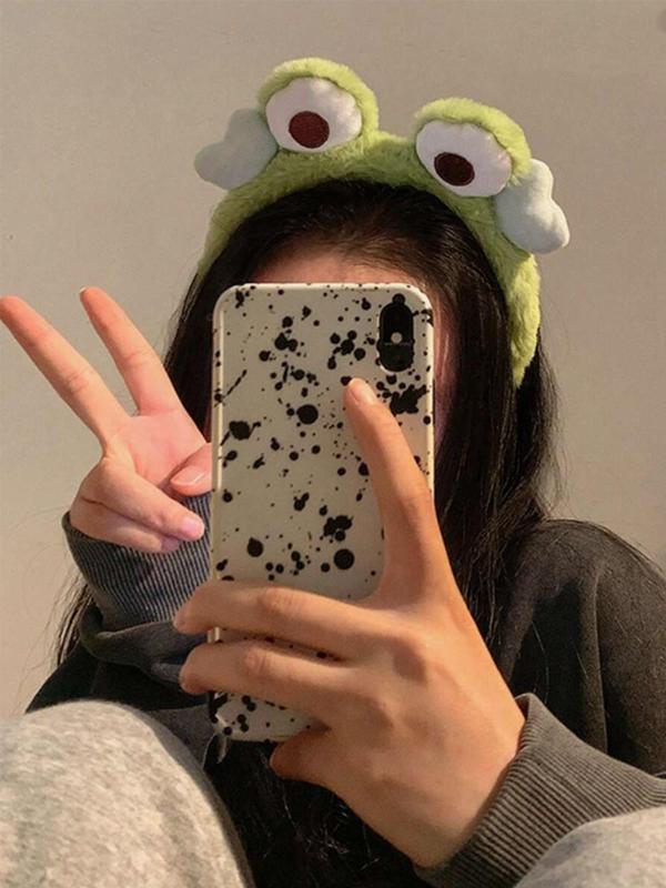 Cute Frog Design Plush Hair Hoop, 2024 New Style Fashionable Hair Accessories for Women & Girls, Lovely Hairwear for Daily Used Hairstyles Ideas