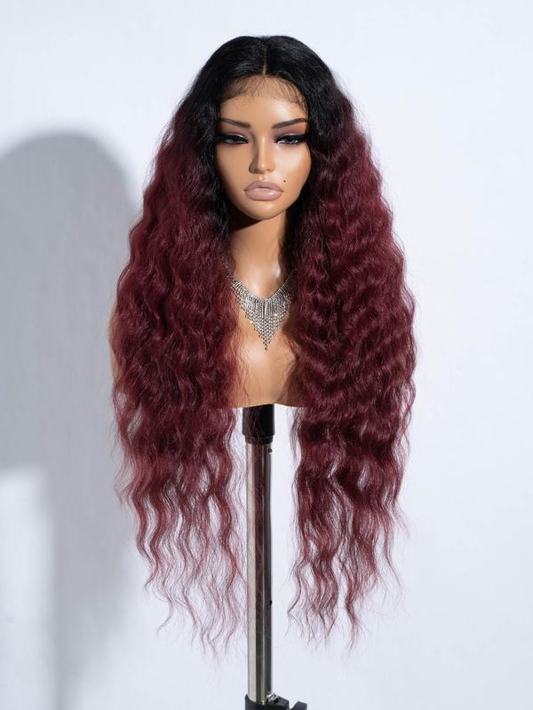 31 Inch Long Curly Wavy Lace Front Synthetic Wigs, Glueless Wigs for Women, Gorgeous Fluffy Wigs without Bangs for Cosplay, Or Costume Party, Striking Natural Fluffy Hai Anime Wigs for Fall Outfits & Fall Freshness Black Girl