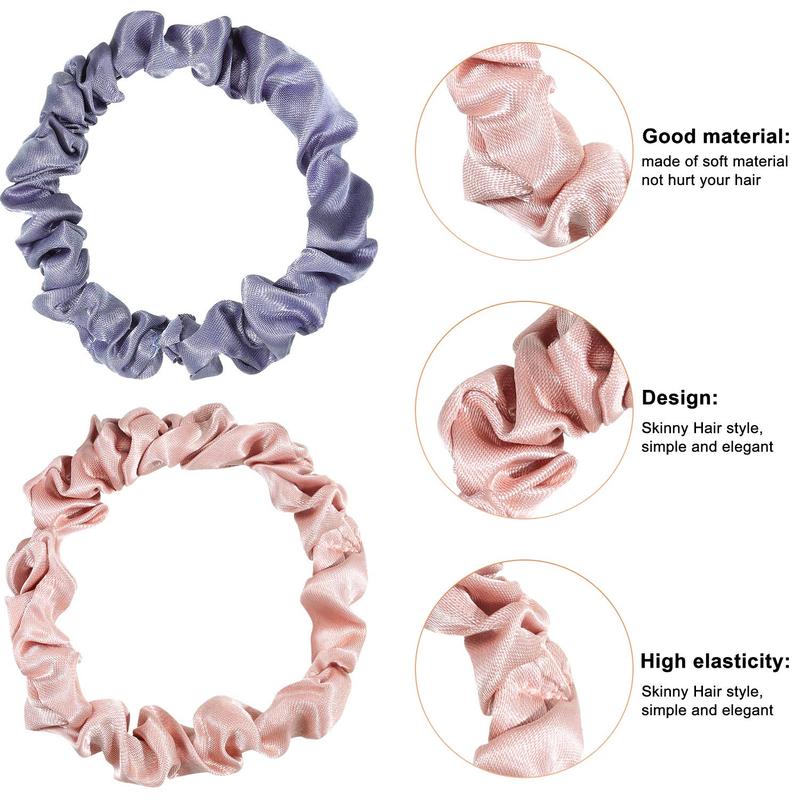 48 Pieces Satin Hair Scrunchies Elastic Silk Hair Bands Ponytail Holders Multicolor Hair Tie Scrunchy for Women  Hair Accessories