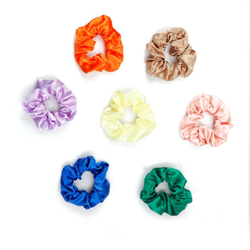 Scrunchies Hair (Random Color) Silk Ponytail Holders For Women Ties Silk Satin Scrunchy Silk for Hair