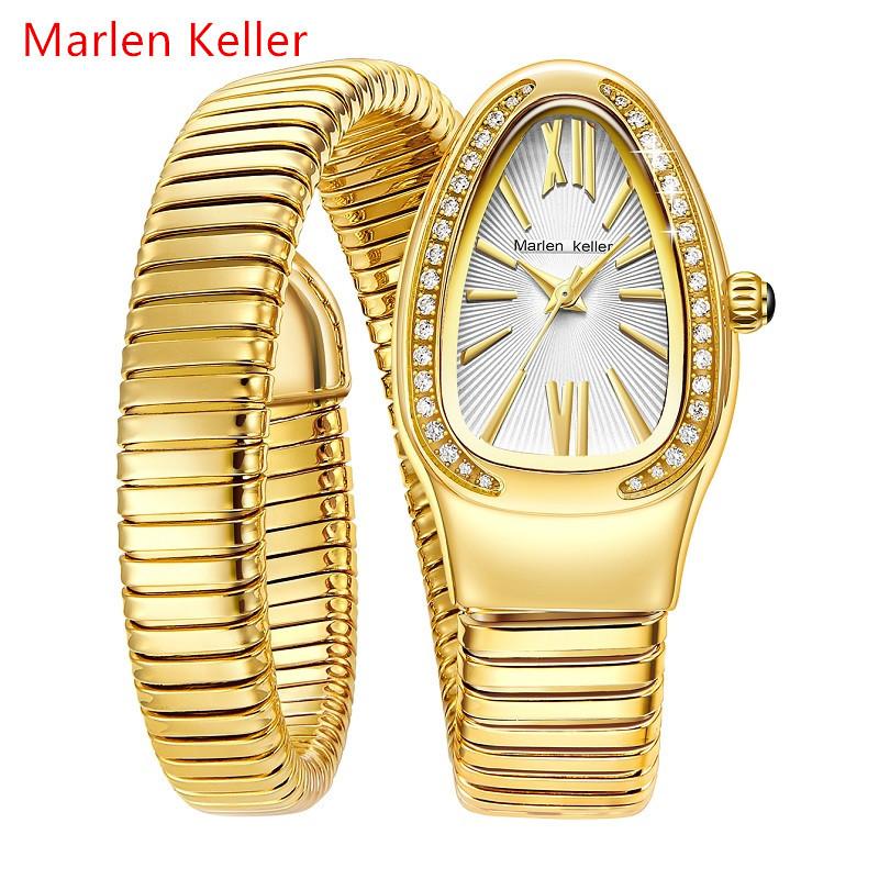 Women's Elegant Snake Cuff Bracelet Design Quartz Watch, Rhinestone Decor Exquisite Trendy Analog Wristwatch, Fashionable Watch for Women As Gift