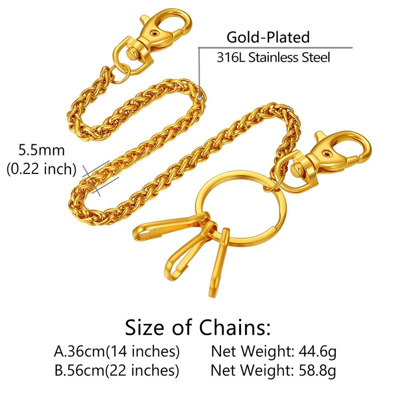 FindChic Wallet Chains for Men Stunning Cuban Link Pants Chains Eboy Egirls For Women Men Girlfriend Boyfriend