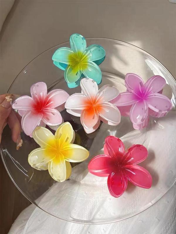 Cute Colorful Flower Shaped Hair Claws, Hairstyles Ideas, Casual Versatile Hair Claw Clips for Women & Girls, Minimalist Hair Accessories for Hairstyle Ideas, Fall Outfits, Fall Freshness