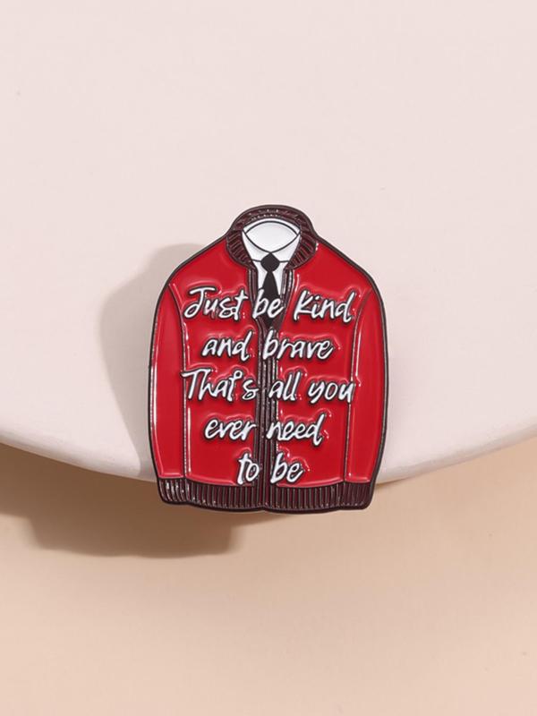 Creative Slogan Enamel Pin, Just Be Kind and Brave That's All You Need Brooch, Fashion Accessories for Women & Men, Trendy All-match & Exquisite Brooch for Birthday Gift