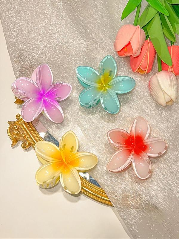 Cute Colorful Flower Shaped Hair Claws, Hairstyles Ideas, Casual Versatile Hair Claw Clips for Women & Girls, Minimalist Hair Accessories for Hairstyle Ideas, Fall Outfits, Fall Freshness