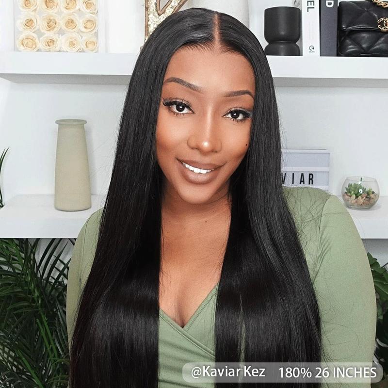 CurlyMe Pre-Max Wear Go 9x6 HD Lace Tiny Knots M-cap Glueless Straight Hair Lace Front Wigs