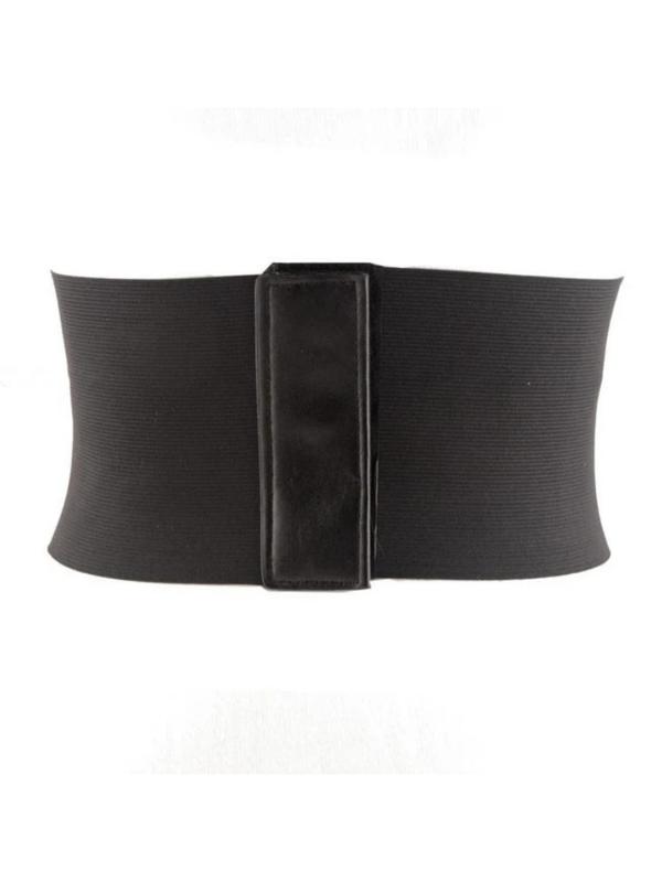 Women's Solid Color Corset Wide Belt, Fashionable Elastic Waist Belt for Women, Casual Waistband for Jeans Trousers